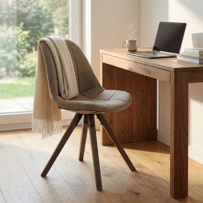 MARGOT - sedia moderna con gambe in legno
