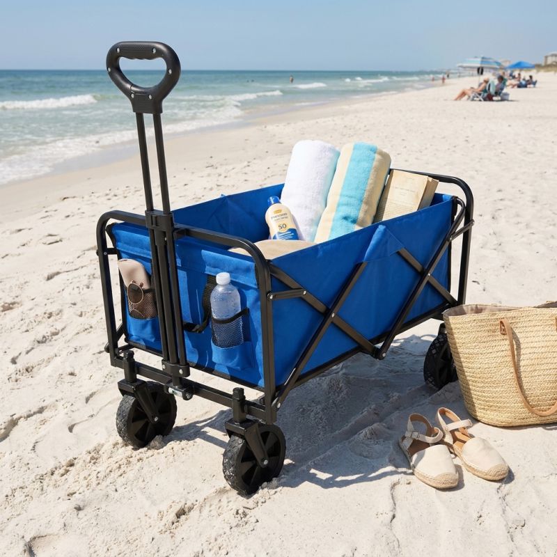 SALERNO - carrello da spiaggia e campeggio pieghevole