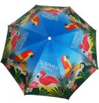 ombrellone spiaggia poliestere uv 200/32 decoro anguria e fenicottero