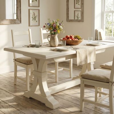 DUSTIN - tavolo da pranzo allungabile in legno massello cm 180/225/270/315/360 X 100
