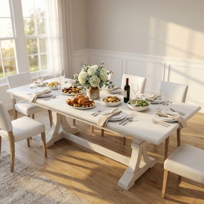DUSTIN - tavolo da pranzo allungabile in legno massello cm 180/225/270/315/360 X 100