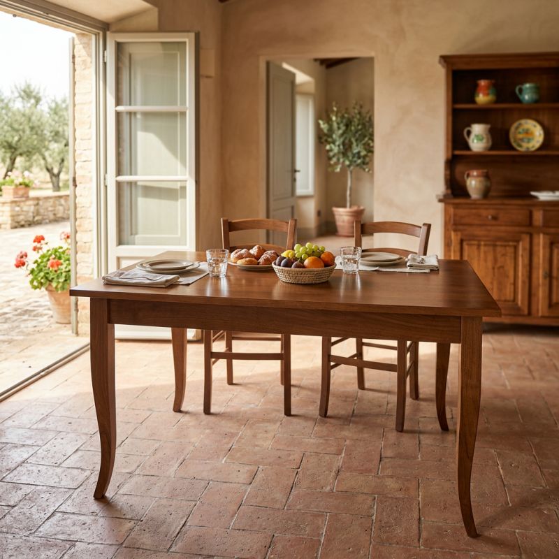 EDGAR - tavolo da pranzo in legno massello cm 120 X 80