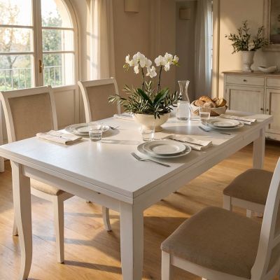 DONNY - tavolo consolle allungabile in legno massello cm 70 X 100/140/180