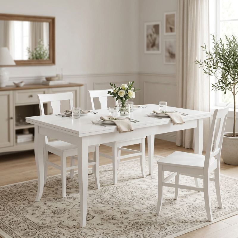 DONNY - tavolo consolle allungabile in legno massello cm 70 X 100/140/180