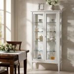 CHRISTAL - credenza con vetrina in legno massello