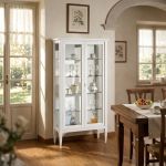CHRISTAL - credenza con vetrina in legno massello
