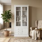 KAITLYNN - mobile con vetrina in legno massello