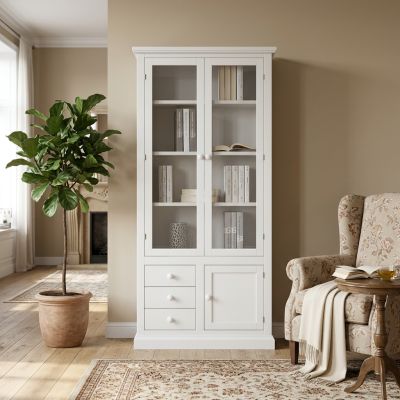 KAITLYNN - mobile con vetrina in legno massello