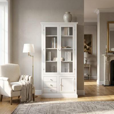 KAITLYNN - mobile con vetrina in legno massello