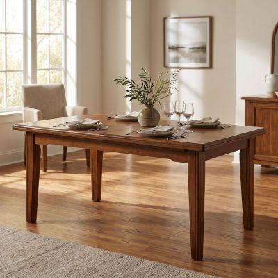 LENNOX - tavolo da pranzo allungabile in legno massello cm 85 X160/205/250/295/340