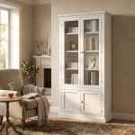 JULIET - mobile con vetrina in legno massello cm 90 x 41 x 186 h