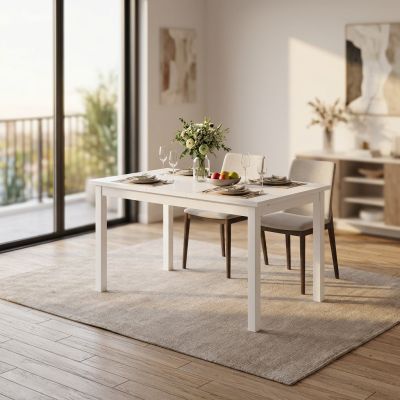 NATHANIEL - tavolo da pranzo moderno allungabile frassinato
