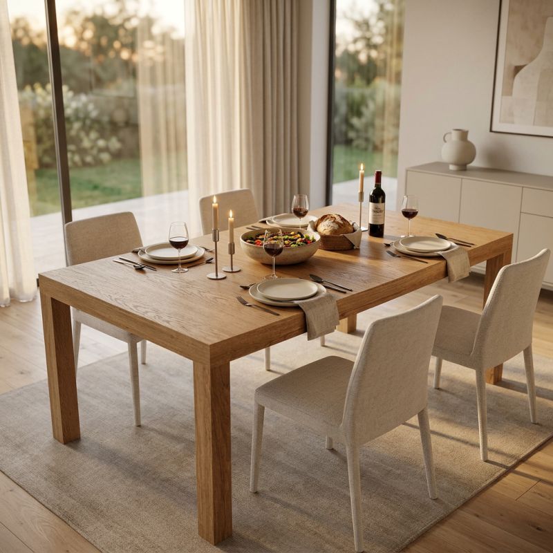 RALPH - tavolo da pranzo moderno allungabile in rovere