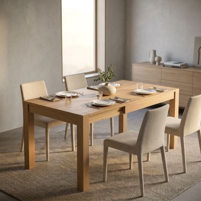 RAYMOND - tavolo da pranzo moderno allungabile in rovere naturale