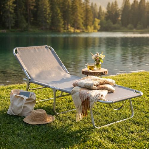 brandina pieghevole prendisole in alluminio colore casuale cm 190 x 58 x 40 h