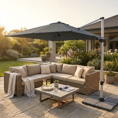 HIATUS - ombrellone da giardino decentrato