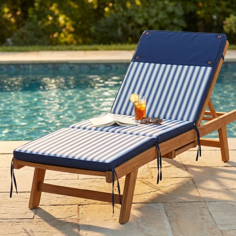 STRAND - cuscino sdraio con doppia cucitura idrorepellente a righe